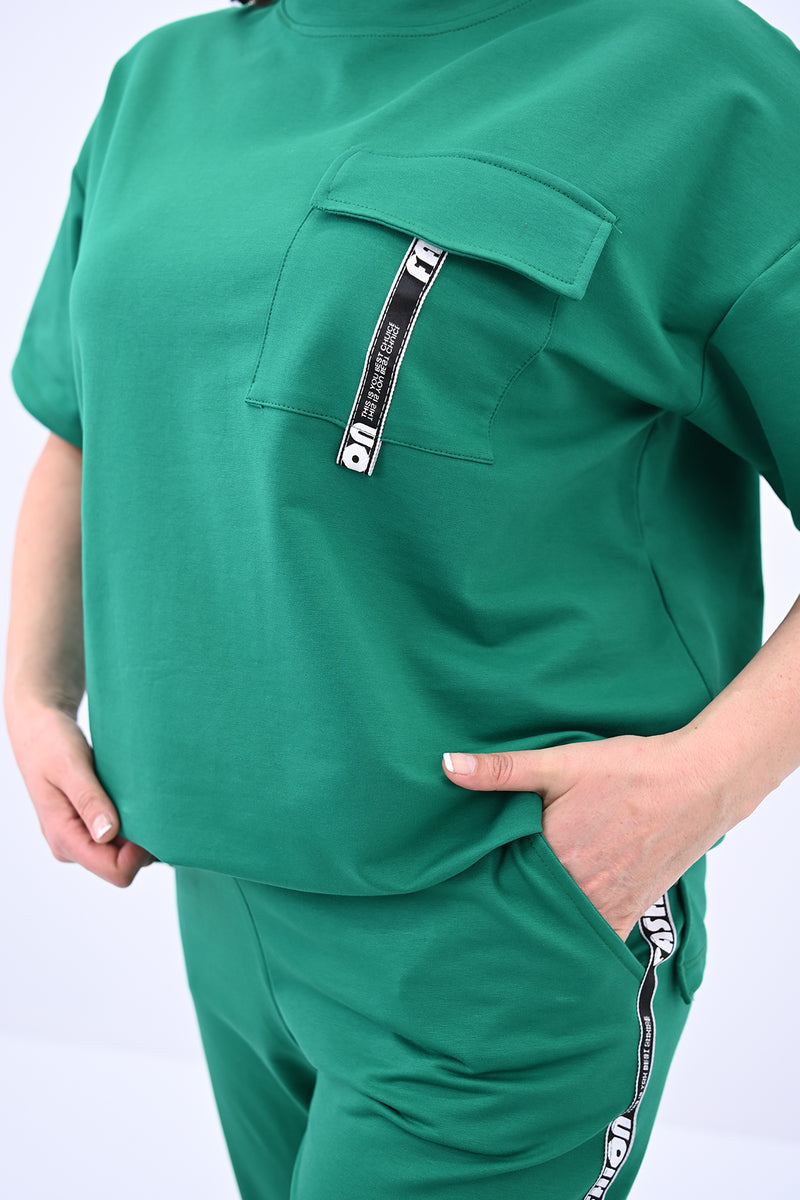 Kadın Büyük Beden Yan Şerit Detaylı Eşofman Takımı 8088-24