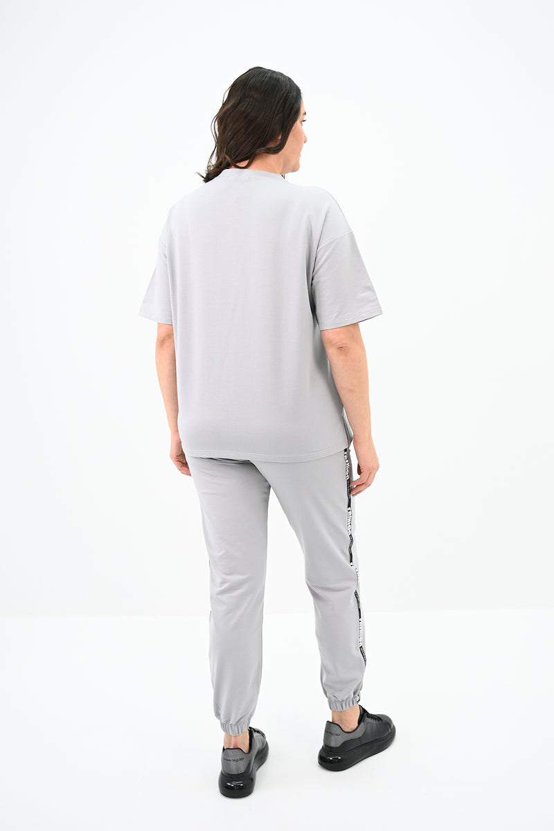 Kadın Büyük Beden Yan Şerit Detaylı Eşofman Takımı 8088-24