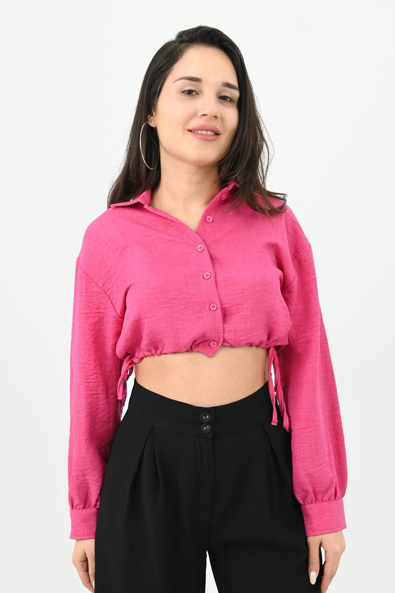 Kadın Crop Gömlek 1729-24