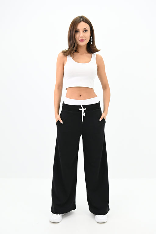 Kadın İspanyol Paça Yüksek Bel Eşofman Altı 6236-24