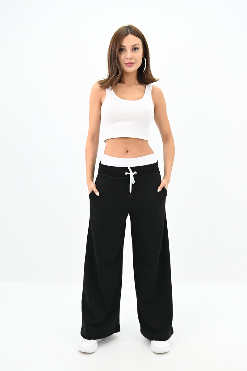 Kadın İspanyol Paça Yüksek Bel Eşofman Altı 6236-24