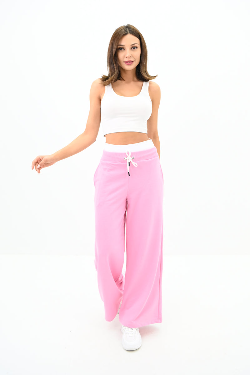 Kadın İspanyol Paça Yüksek Bel Eşofman Altı 6236-24