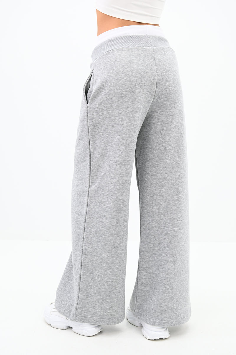 Kadın İspanyol Paça Yüksek Bel Eşofman Altı 6236-24