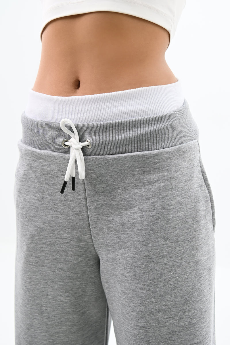 Kadın İspanyol Paça Yüksek Bel Eşofman Altı 6236-24