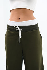 Kadın İspanyol Paça Yüksek Bel Eşofman Altı 6236-24