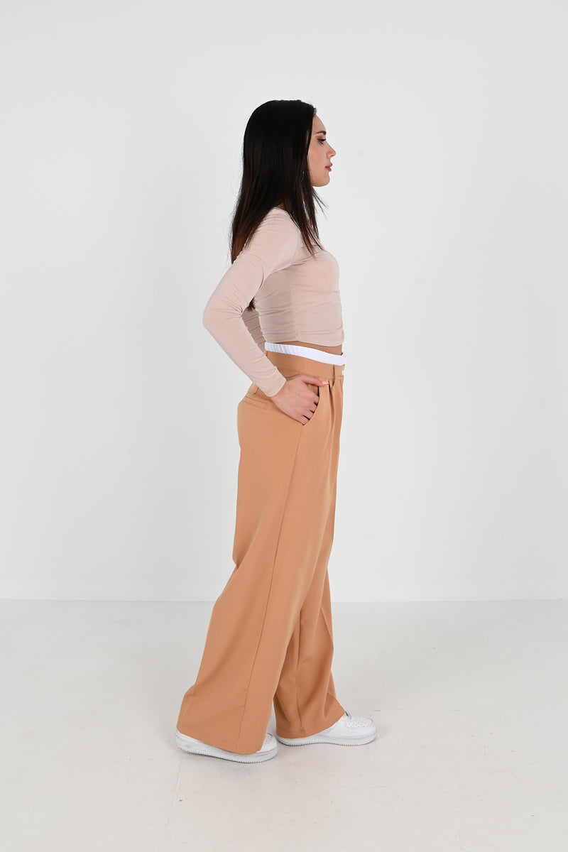 Kadın İspanyol Paça Yüksek Bel Eşofman Altı 6248-24