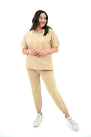 Kadın Kapüşonlu Büyük Beden Eşofman Takımı 3759-23