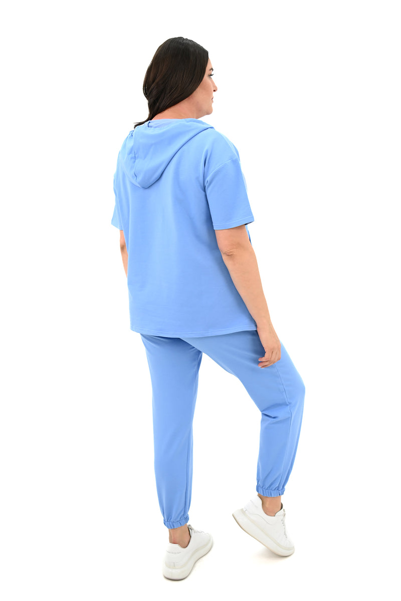 Kadın Kapüşonlu Büyük Beden Eşofman Takımı 3759-23