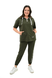 Kadın Kapüşonlu Büyük Beden Eşofman Takımı 3759-23