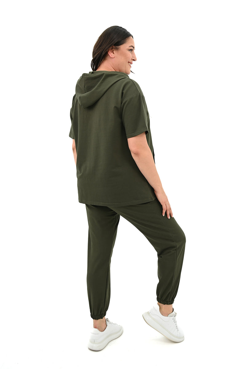 Kadın Kapüşonlu Büyük Beden Eşofman Takımı 3759-23