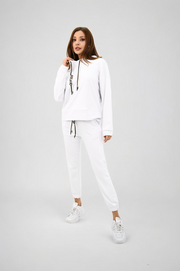 Kadın Kapüşonlu Lastik Paça Detaylı Eşofman Takımı 4161-25