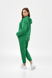 Kadın Kapüşonlu Lastik Paça Detaylı Eşofman Takımı 4161-25