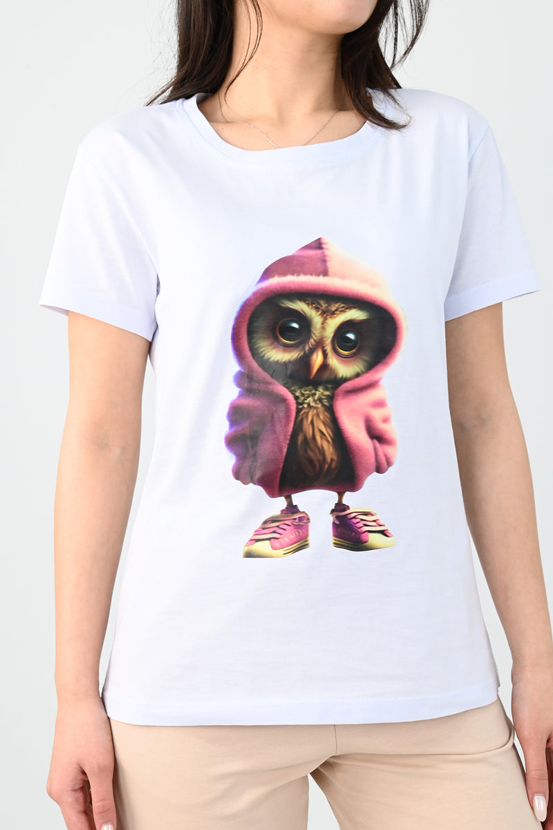 Kadın Kısa Kollu Baskılı Eşofman Takımı 3773-23