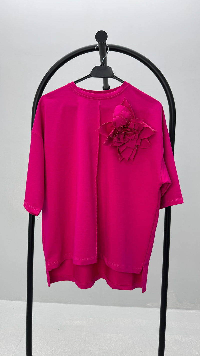 Kadın Kısa Kollu Çiçek Aksesuarlı Eşofman Takımı 4271-25