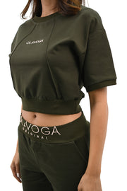 Kadın Kısa Kollu Yazı Baskılı Eşofman Takımı 3763-23