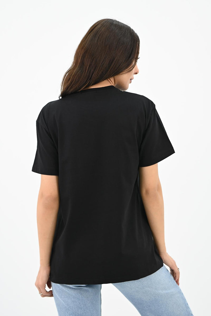 Kadın Leopar Baskılı T-shirt 1731-24