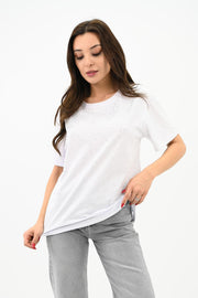 Kadın Taş Baskı Detaylı T-shirt 1749-24
