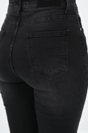Kadın Yüksek Bel Füme Jean Pantolon 6189-23