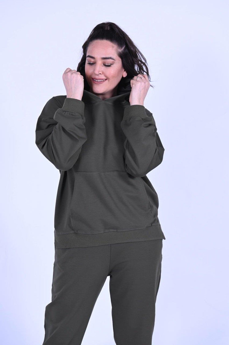 Kapüşonlu Büyük Beden Eşofman Takımı 9379