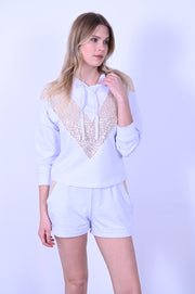 Pul Payet Detaylı Şortlu İkili Takımı 9027