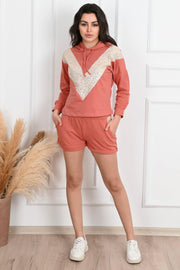 Pul Payet Detaylı Şortlu İkili Takımı 9027