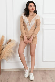 Pul Payet Detaylı Şortlu İkili Takımı 9027