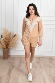 Pul Payet Detaylı Şortlu İkili Takımı 9027